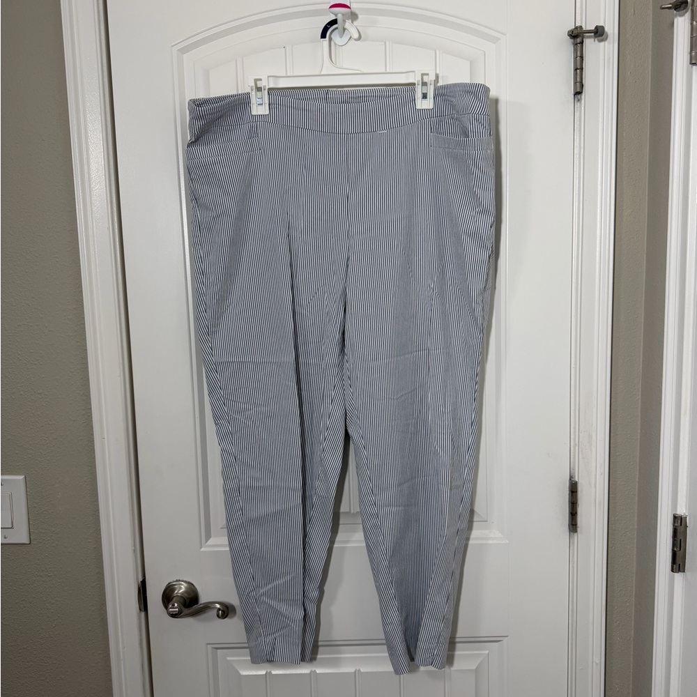 Zac & Rachel Blue and White Pinstripe Chinos